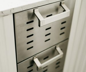 Arclinea Stainless Steel Drawer